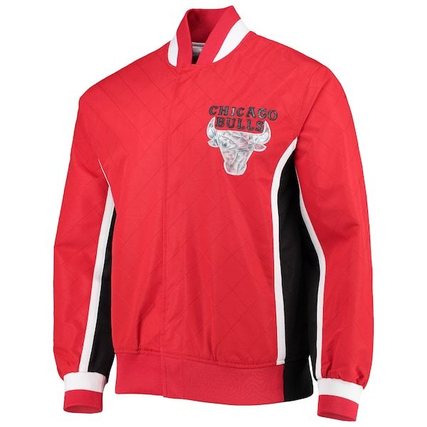 Chicago Bulls Mitchell & Ness Hardwood Classics 75th Anniversary Authentic Warmup Full-Snap Jacket - Red