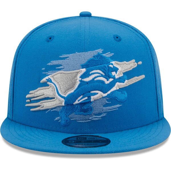 Detroit Lions New Era Logo Tear 9FIFTY Snapback Hat - Blue