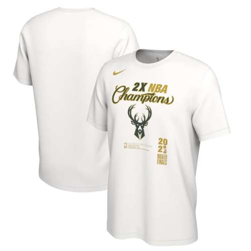 Milwaukee Bucks Nike 2021 NBA Finals Champions Locker Room Big & Tall T-Shirt - White