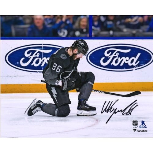 Fanatics Authentic Nikita Kucherov Tampa Bay Lightning Autographed 8" x 10" Black Jersey Goal Celebration Photograph