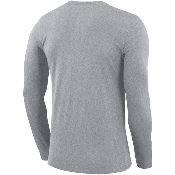 West Virginia Mountaineers Nike Logo Stack Legend Performance Long Sleeve T-Shirt - Gray