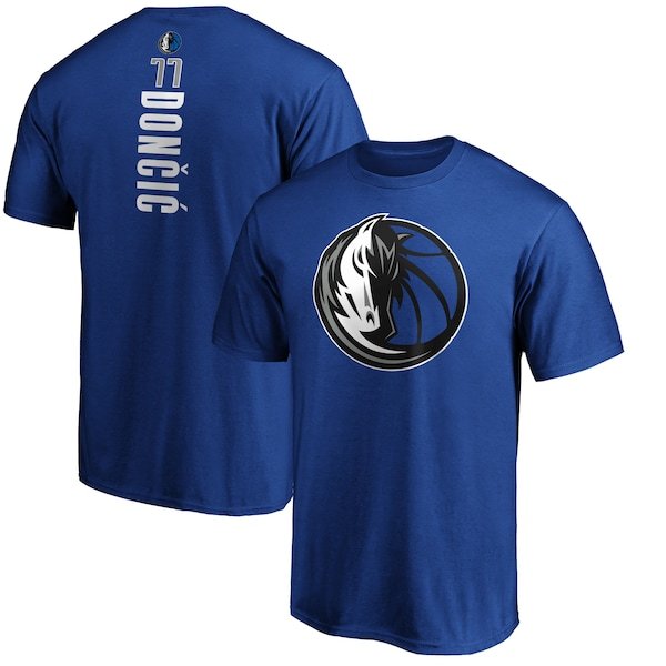 Luka Doncic Dallas Mavericks Fanatics Branded Team Playmaker Name & Number T-Shirt - Blue