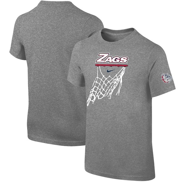 Gonzaga Bulldogs Nike Youth Basketball Net T-Shirt - Heathered Gray