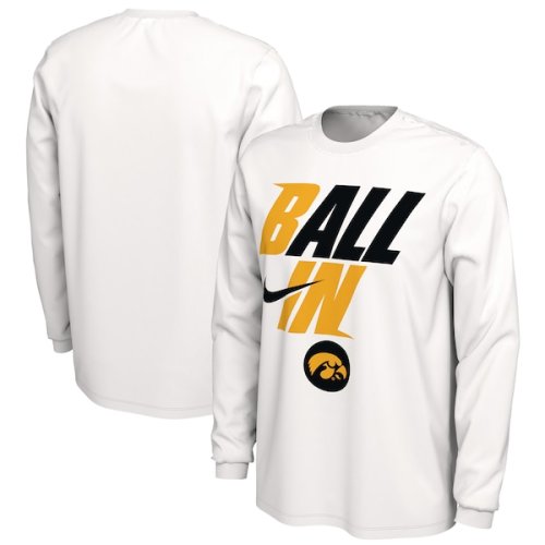 Iowa Hawkeyes Nike Ball In Bench Long Sleeve T-Shirt - White