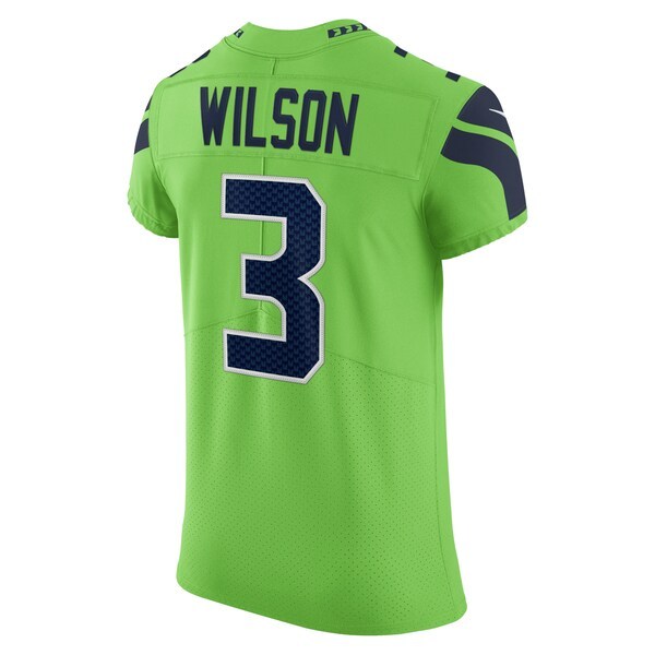 Russell Wilson Seattle Seahawks Nike Alternate Vapor Elite Player Jersey - Neon Green