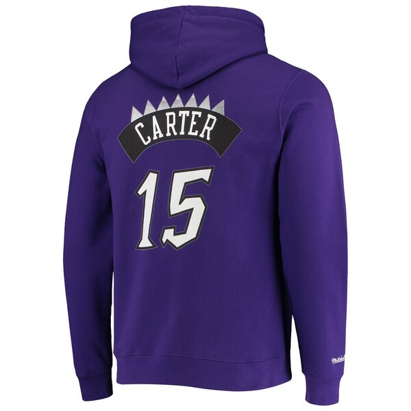 Vince Carter Toronto Raptors Mitchell & Ness Hardwood Classics Name & Number Pullover Hoodie - Purple