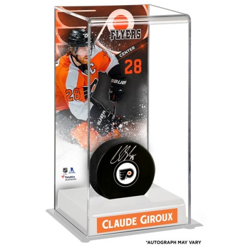 Claude Giroux Philadelphia Flyers Fanatics Authentic Autographed Puck with Deluxe Tall Hockey Puck Case