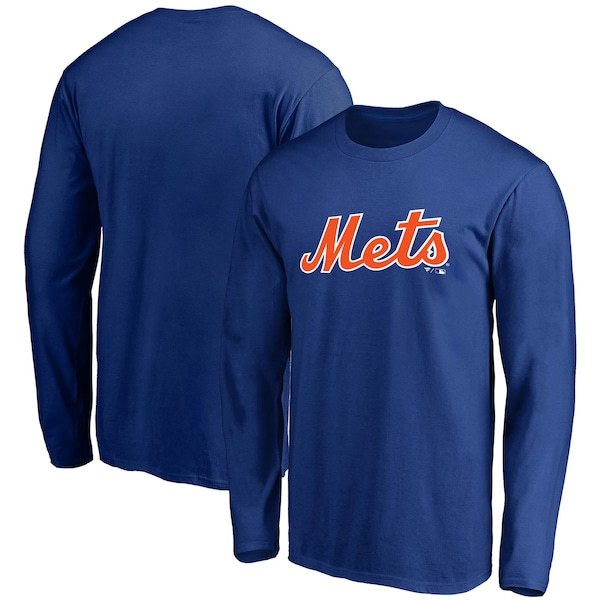 New York Mets Fanatics Branded Official Wordmark Long Sleeve T-Shirt - Royal