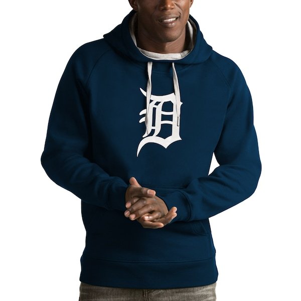 Detroit Tigers Antigua Victory Pullover Hoodie - Navy