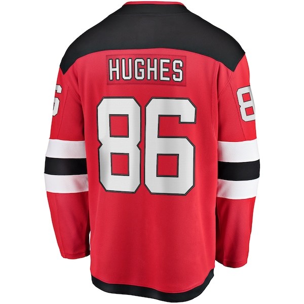 Jack Hughes New Jersey Devils Fanatics Branded Home Premier Breakaway Player Jersey - Red