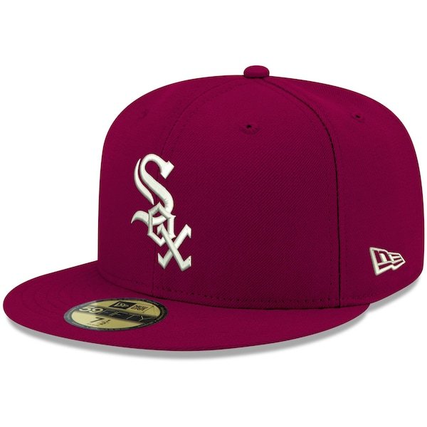 Chicago White Sox New Era Logo White 59FIFTY Fitted Hat - Cardinal