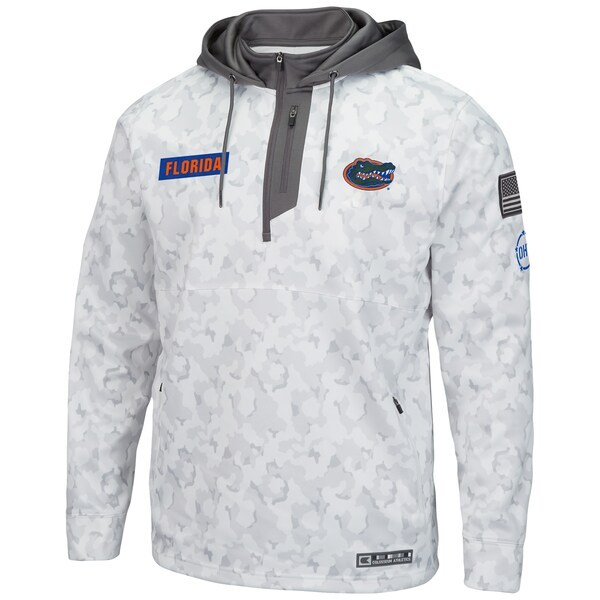 Florida Gators Colosseum OHT Military Appreciation Quarter-Zip Hoodie - Arctic Camo