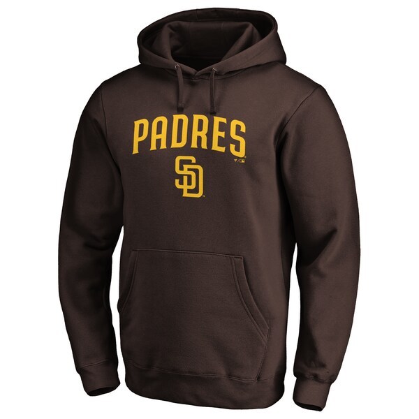 San Diego Padres Fanatics Branded Team Logo Lockup Pullover Hoodie - Brown