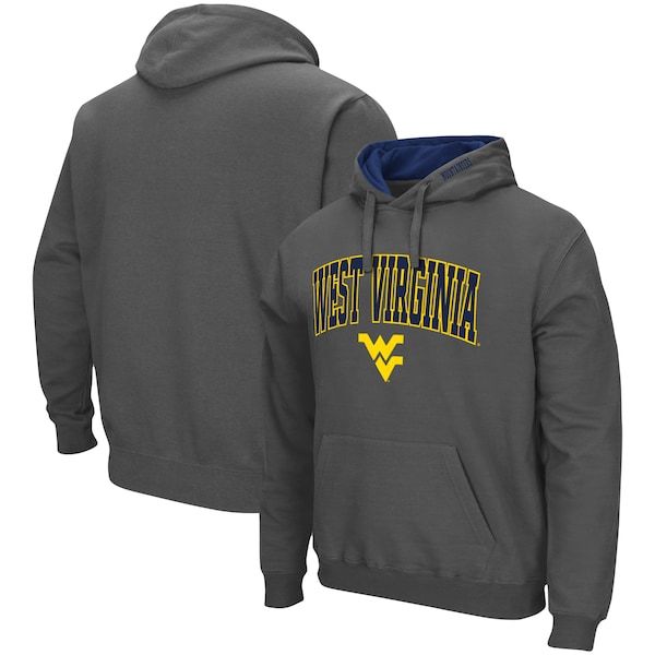 West Virginia Mountaineers Colosseum Arch & Logo 3.0 Pullover Hoodie - Charcoal
