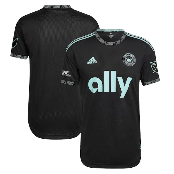 Charlotte FC adidas 2022 Newly Minted Authentic Blank Jersey - Black