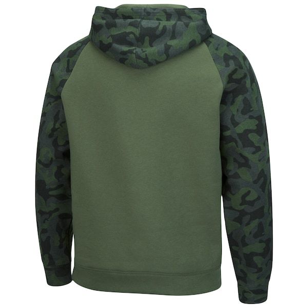 ECU Pirates Colosseum OHT Military Appreciation Raglan Pullover Hoodie - Olive/Camo