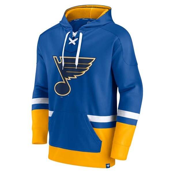 St. Louis Blues Fanatics Branded First Battle Power Play Pullover Hoodie - Blue