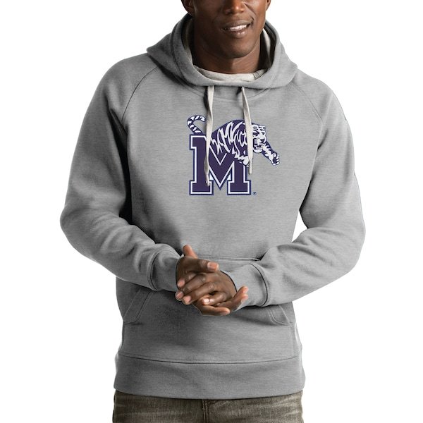Memphis Tigers Antigua Victory Pullover Hoodie - Gray
