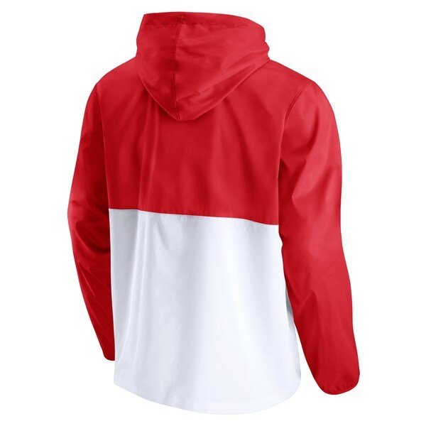 Wisconsin Badgers Fanatics Branded Thrill Seeker Half-Zip Hoodie Anorak Jacket - Red/White