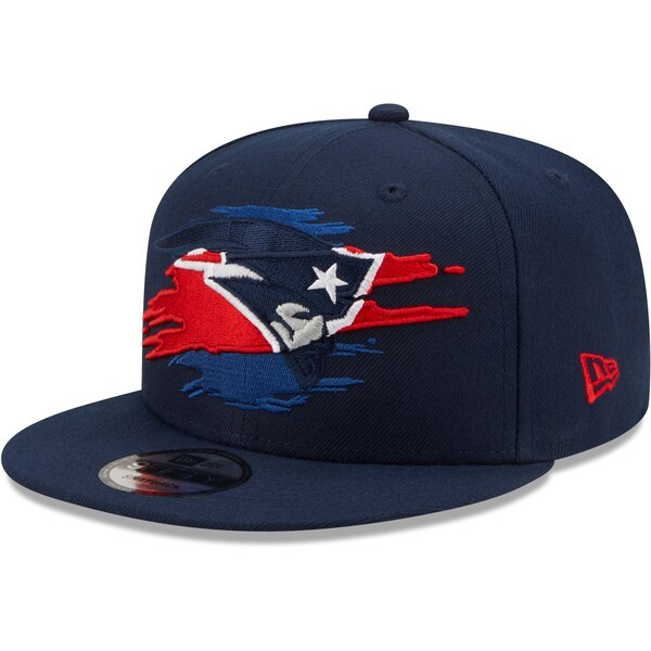 New England Patriots New Era Logo Tear 9FIFTY Snapback Hat - Navy