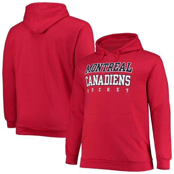 Montreal Canadiens Fanatics Branded Big & Tall Pullover Hoodie - Red
