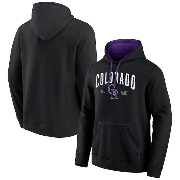 Colorado Rockies Fanatics Branded Ultimate Champion Logo Pullover Hoodie - Black/Purple
