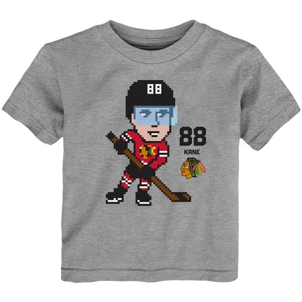 Patrick Kane Chicago Blackhawks Toddler Pixel Player T-Shirt - Heathered Gray