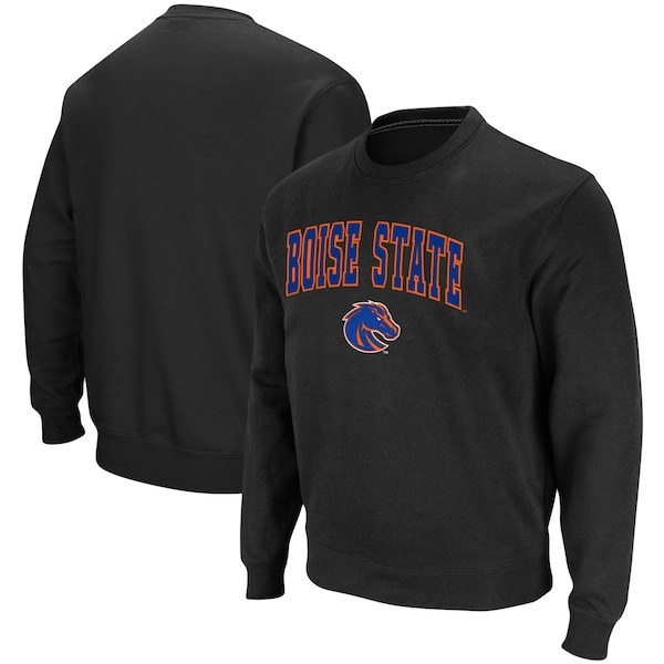 Boise State Broncos Colosseum Arch & Logo Tackle Twill Pullover Sweatshirt - Black