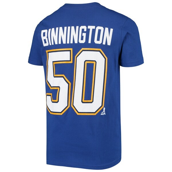 Jordan Binnington St. Louis Blues Youth Player Name & Number T-Shirt - Royal