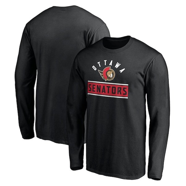 Ottawa Senators Fanatics Branded Team Arc Knockout Long Sleeve T-Shirt - Black