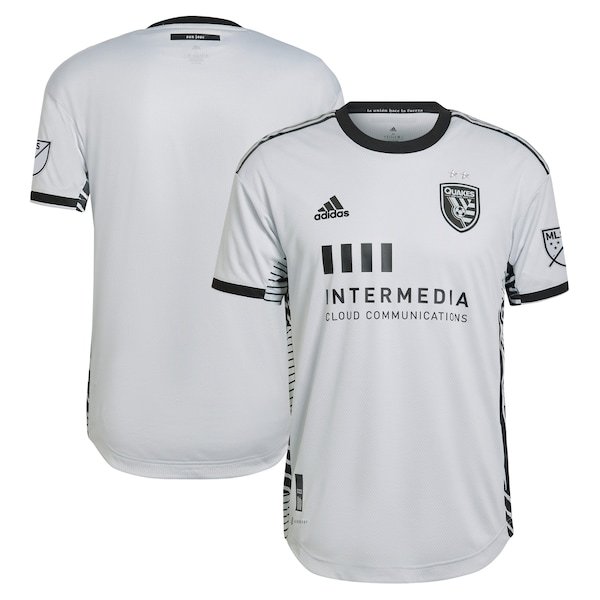 San Jose Earthquakes adidas 2022 The Creator Kit Authentic Blank Jersey - Gray