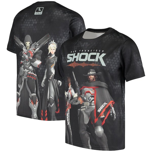 San Francisco Shock Youth Fight as One Sublimated T-Shirt - Black