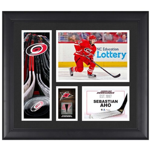 Sebastian Aho Carolina Hurricanes Fanatics Authentic Framed 15" x 17" Player Collage with a Piece of Game-Used Puck