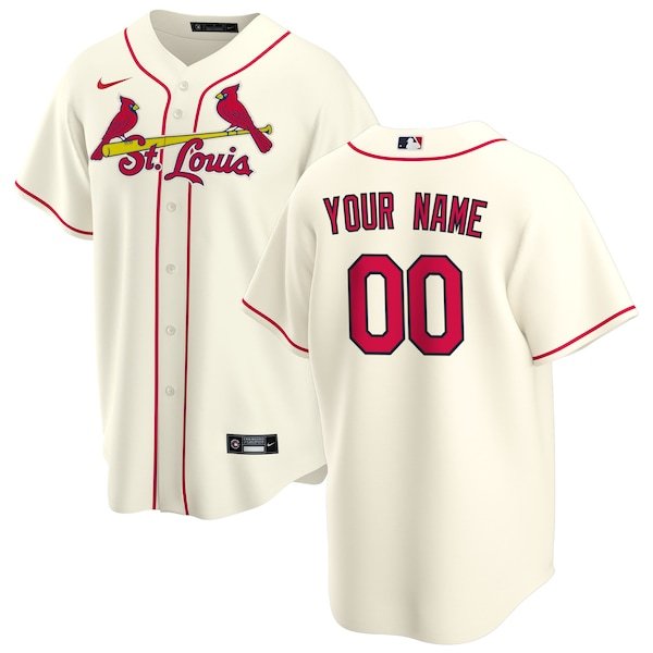 St. Louis Cardinals Nike Alternate Replica Custom Jersey - Cream