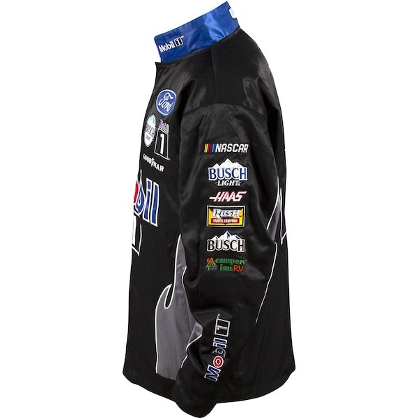 Kevin Harvick Stewart-Haas Racing Team Collection Mobil 1 Nylon Uniform Full-Snap Jacket - Black