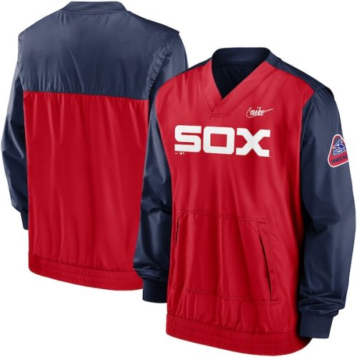 Chicago White Sox Nike Cooperstown Collection V-Neck Pullover - Navy/Red