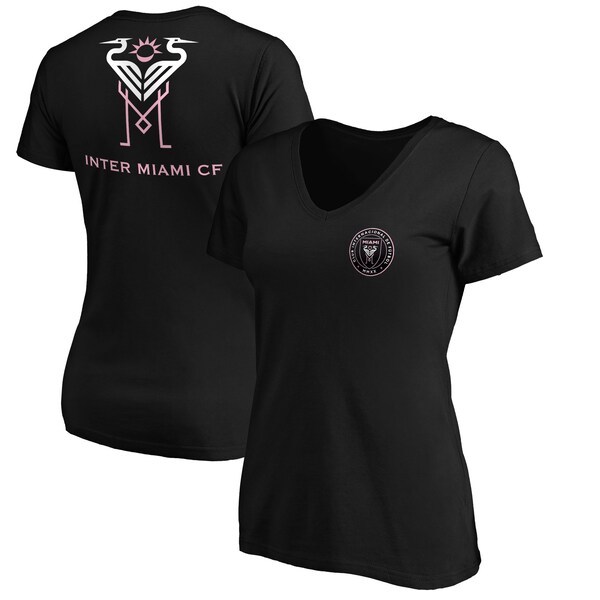 Inter Miami CF Fanatics Branded Women's Intern V-Neck T-Shirt - Black