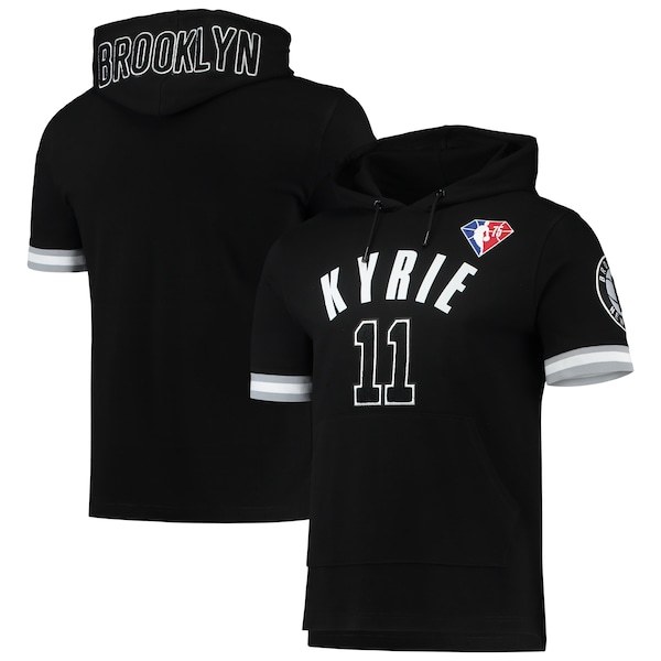 Kyrie Irving Brooklyn Nets Pro Standard Name & Number Short Sleeve Pullover Hoodie - Black