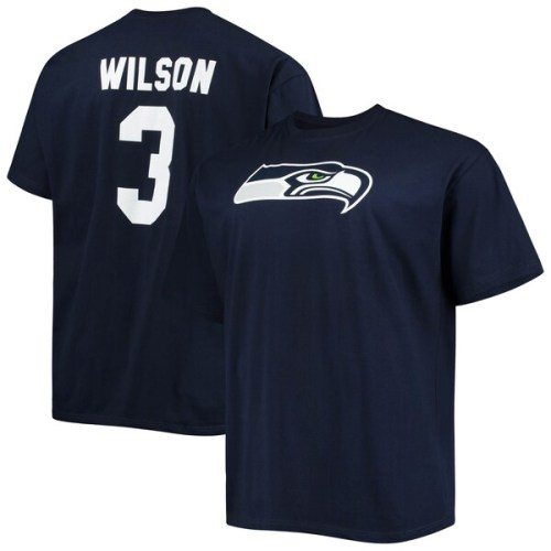 Russell Wilson Seattle Seahawks Fanatics Branded Big & Tall Player Name & Number T-Shirt - College Navy