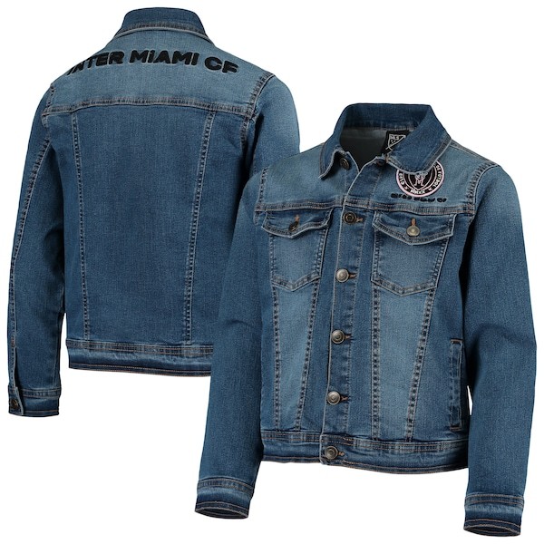 Inter Miami CF Youth Saved By The Denim Button-Up Jacket - Blue