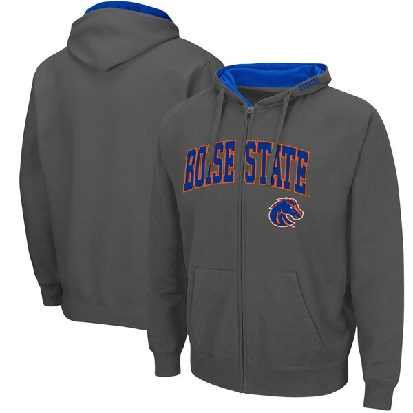 Boise State Broncos Colosseum Arch & Logo 3.0 Full-Zip Hoodie - Charcoal