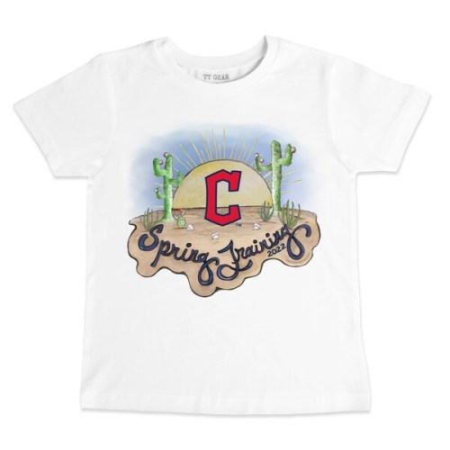 Cleveland Guardians Tiny Turnip Toddler 2022 Spring Training T-Shirt - White