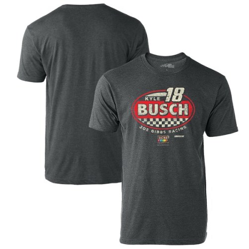 Kyle Busch Joe Gibbs Racing Team Collection Vintage Rookie T-Shirt - Heathered Charcoal