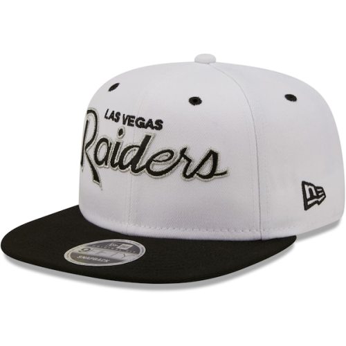Las Vegas Raiders New Era Sparky Original 9FIFTY Snapback Hat - White/Black