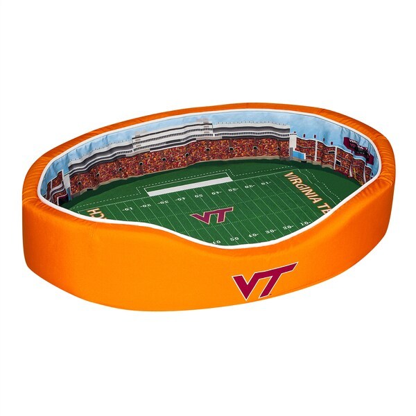 Virginia Tech Hokies 34'' x 22'' x 7'' Medium Stadium Oval Dog Bed - Maroon/Orange