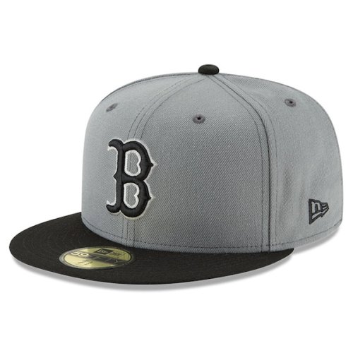Boston Red Sox New Era Two-Tone 59FIFTY Fitted Hat - Gray/Black