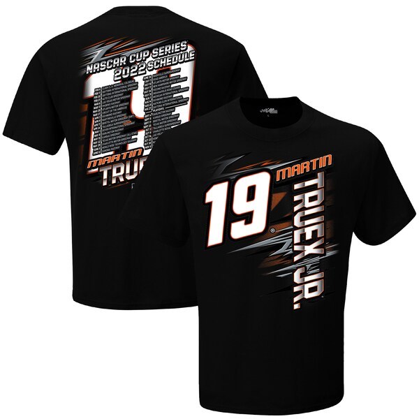 Martin Truex Jr Joe Gibbs Racing Team Collection 2022 NASCAR Cup Series Schedule T-Shirt - Black