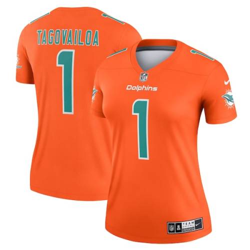 Tua Tagovailoa Miami Dolphins Nike Women's Inverted Legend Jersey - Orange