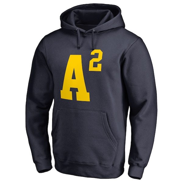 Michigan Wolverines Fanatics Branded Hometown Collection A Squared Pullover Hoodie - Navy