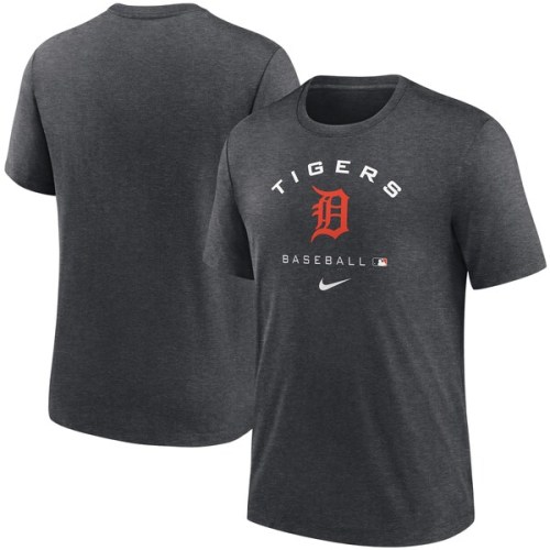 Detroit Tigers Nike Authentic Collection Tri-Blend Performance T-Shirt - Heathered Charcoal